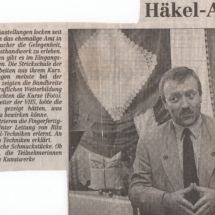 Ausstellung &quot;kreative Kunst&quot; der VHS Prüm in Schönecken, 19.10.1997 - Prümer Wochenspiegel, 23.10.1997