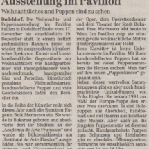 Weihnachtsausstellung im Pavillon Pallien - Trierischer Volksfreund, 13.11.1993